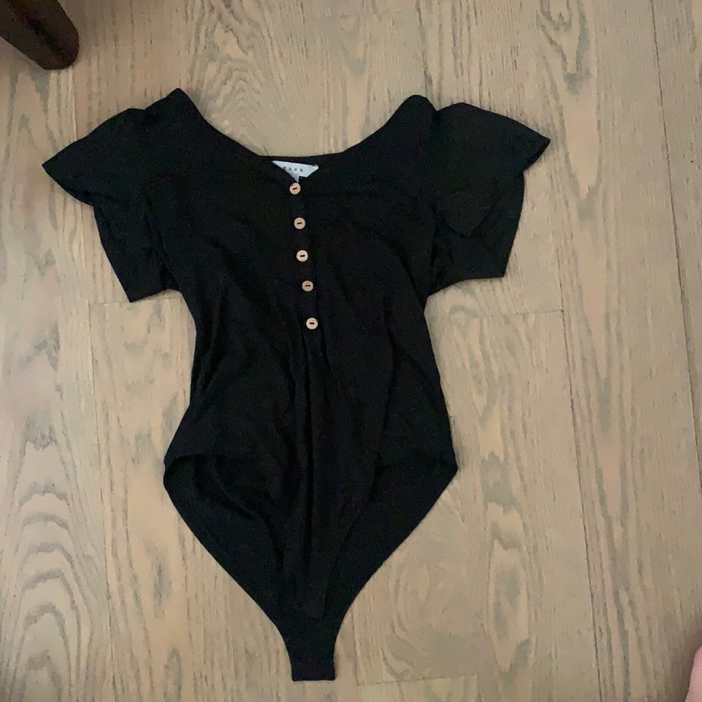 v neck button down body suit